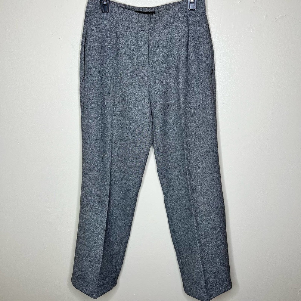 Geoffrey Beene Sport Dress Pants Women 8 Heather Gray High Waist Business Casual